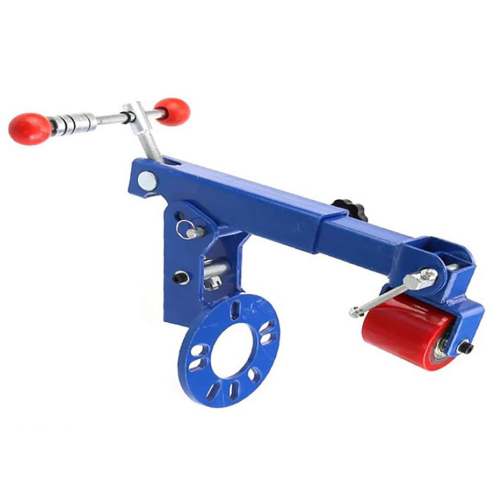 Guard roller fender repair tool blue iron frame close-up