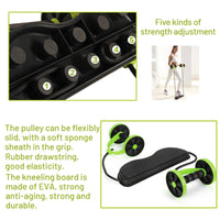 Thumbnail for Home Exercise Equipment Rollers Four Wheels Exercise Equipment Core Pull Rope Ab - The Shopsite