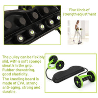 Thumbnail for Home Exercise Equipment Rollers Four Wheels Exercise Equipment Core Pull Rope Ab