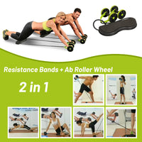 Thumbnail for Home Exercise Equipment Rollers Four Wheels Exercise Equipment Core Pull Rope Ab - The Shopsite