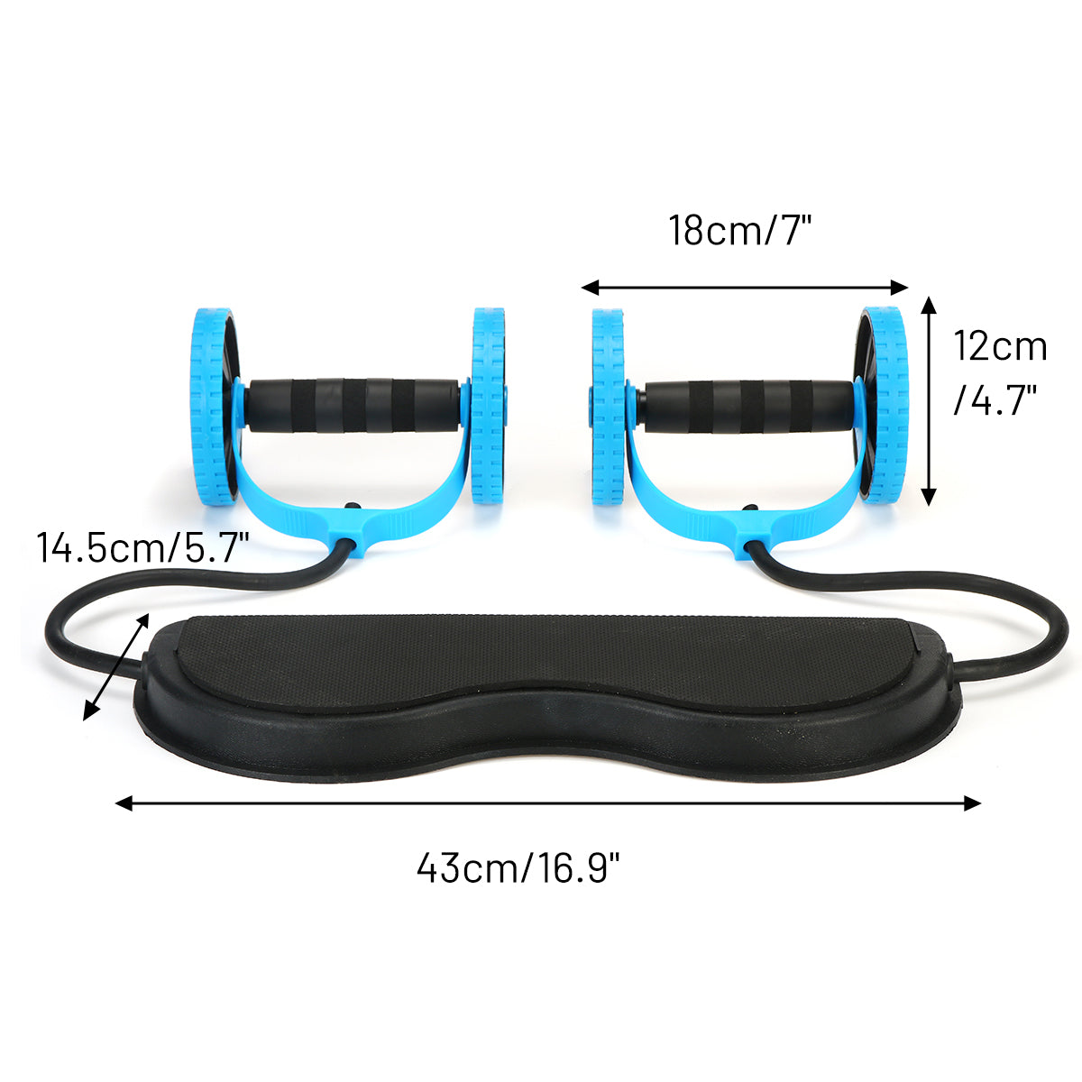 Home Exercise Equipment Rollers Four Wheels Exercise Equipment Core Pull Rope Ab - The Shopsite