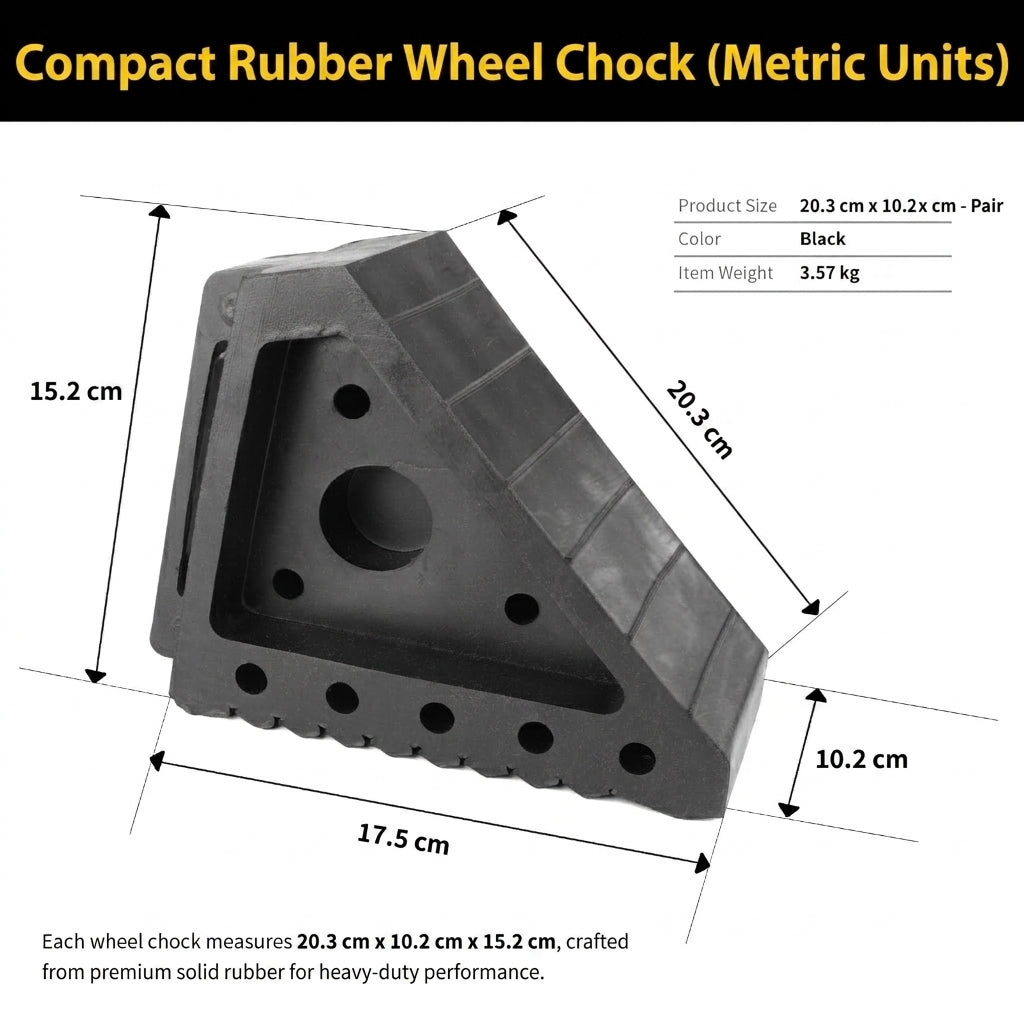 2PCS Solid Rubber Wheel Chock