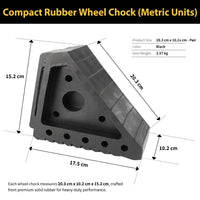Thumbnail for 2PCS Solid Rubber Wheel Chock