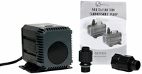 Thumbnail for HQB-3000 pond pump installed underwater in a garden pond