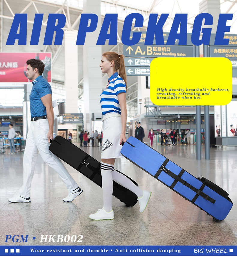 Golf travel bag with wheels showing water-resistant nylon surface