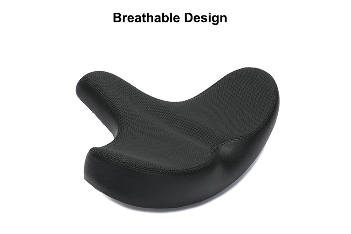 Top view of padded bike seat