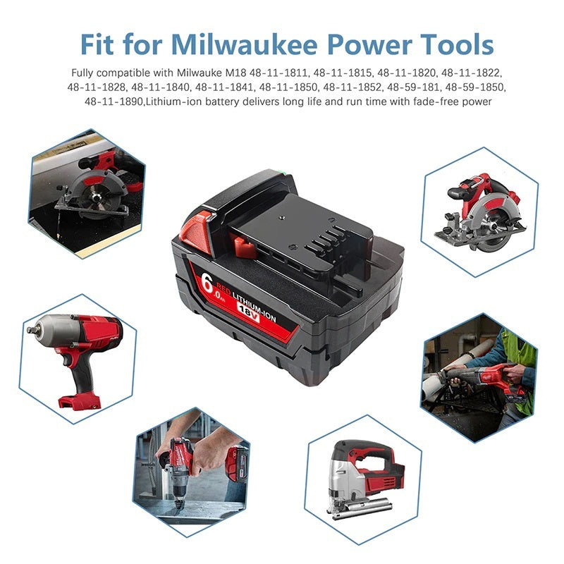 Battery compatible with Milwaukee M18 tools