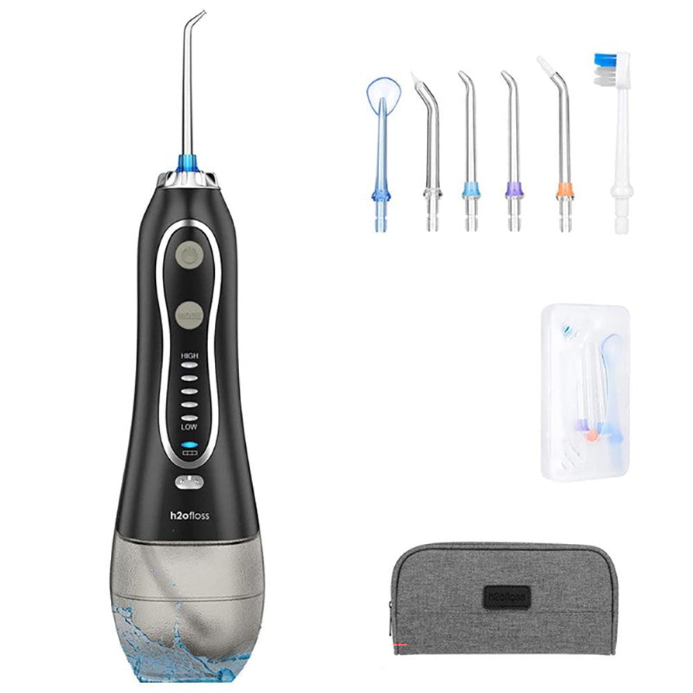 Flosser in use for dental cleaning