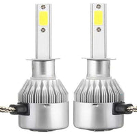 Thumbnail for H3 LED headlight bulbs front view with aluminium base