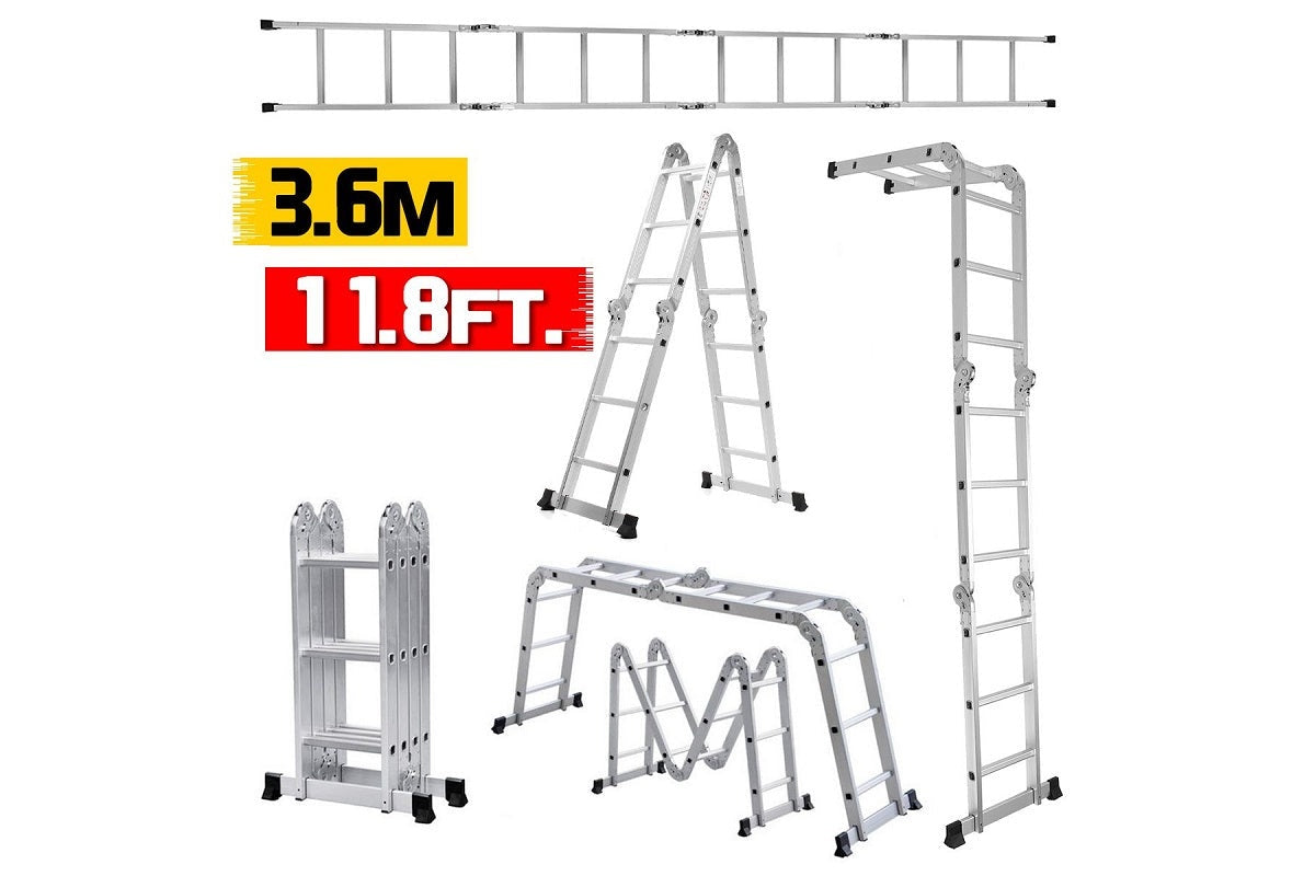 Close-up of ladder rung spacing