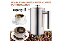 Thumbnail for French press with glass and steel body