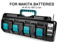 Thumbnail for Makita battery Charger 14.4-18V Four Port Charger for Makita Battery