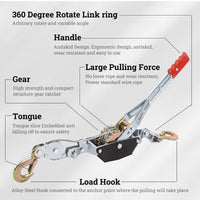 Thumbnail for Cable Winch Wire Power Puller 2T / 4000lb