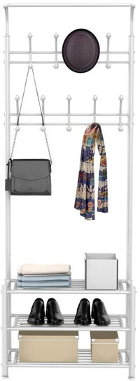 Thumbnail for Cloth Rack Garment Rack 18 Hooks 3 - Tier - The Shopsite