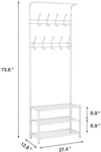 Thumbnail for Cloth Rack Garment Rack 18 Hooks 3 - Tier - The Shopsite