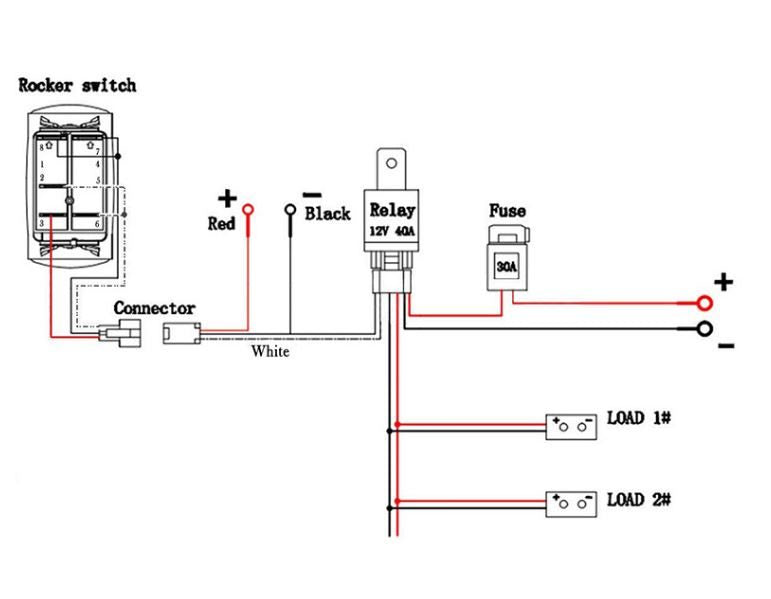 Wiring harness kit for LED light bar with adapters and switch