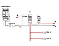 Thumbnail for Wiring harness kit for LED light bar with adapters and switch