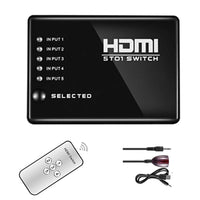 Thumbnail for Hdmi Splitter Intelligent 5X1 5-Port Hdmi Switch/Switcher With Ir Remote - The Shopsite