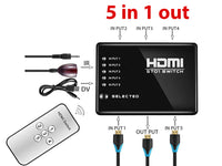 Thumbnail for Hdmi Splitter Intelligent 5X1 5-Port Hdmi Switch/Switcher With Ir Remote - The Shopsite