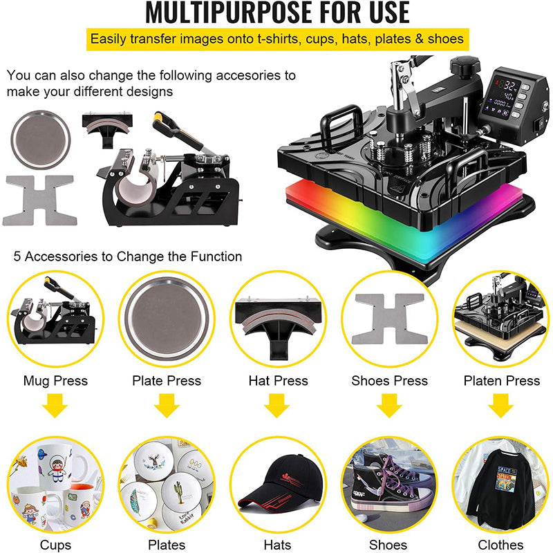 Digital Heat Press Machine Transfer T-Shirt Printer