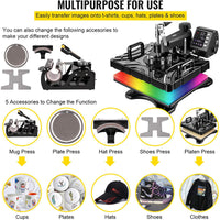 Thumbnail for Digital Heat Press Machine Transfer T-Shirt Printer