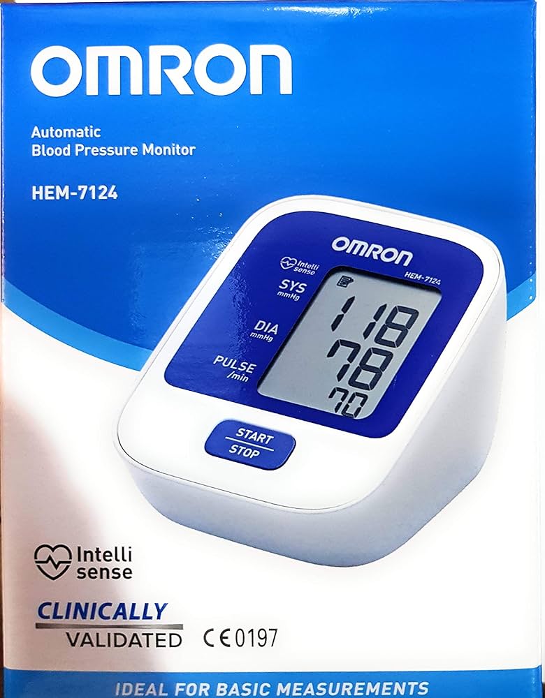 Omron blood pressure monitor with hypertension indicator