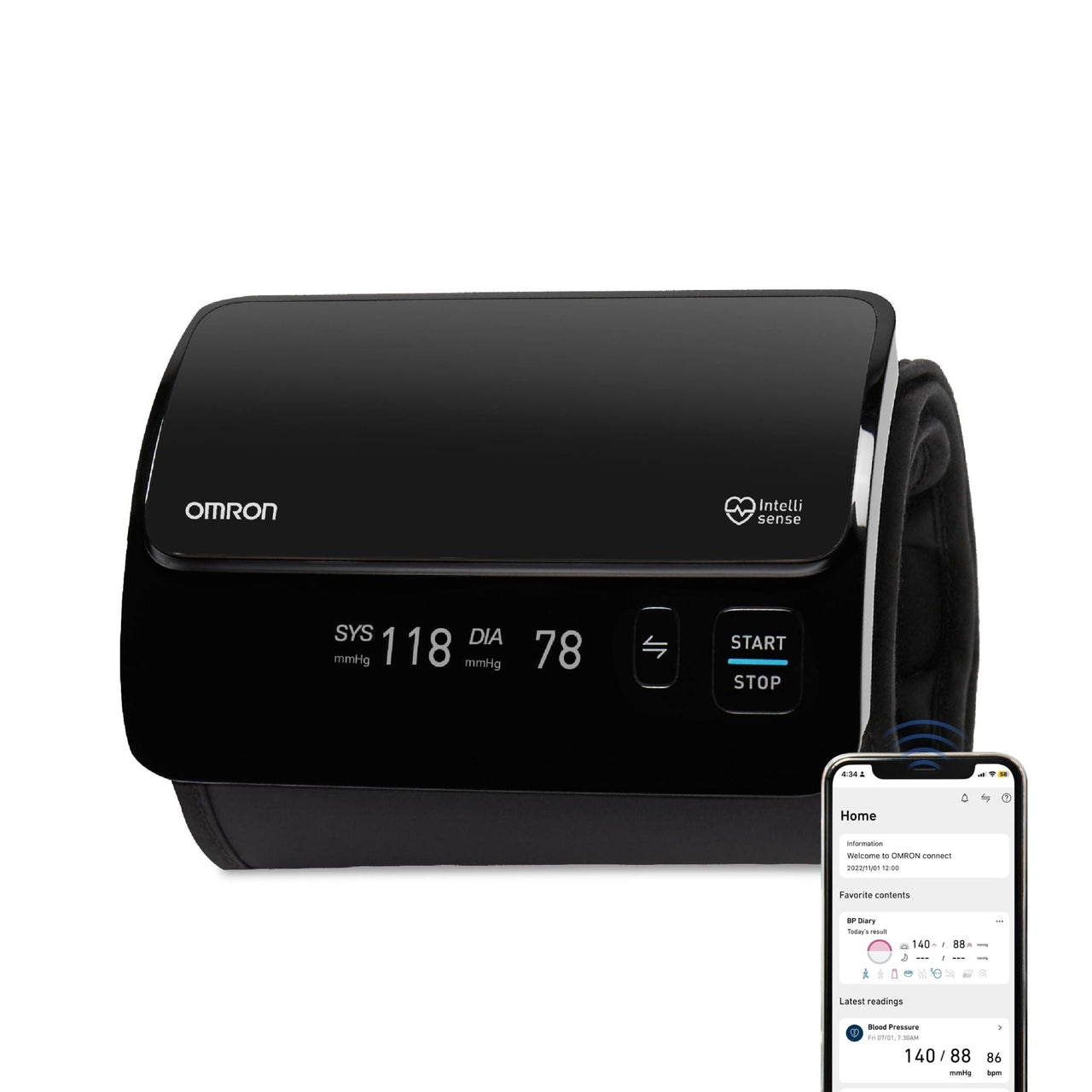 Omron HEM7600T Smart Elite+ Bluetooth Blood Pressure Monitor