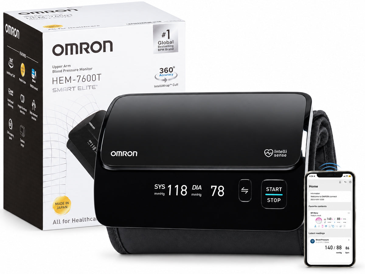 Omron HEM7600T Smart Elite+ Bluetooth Blood Pressure Monitor