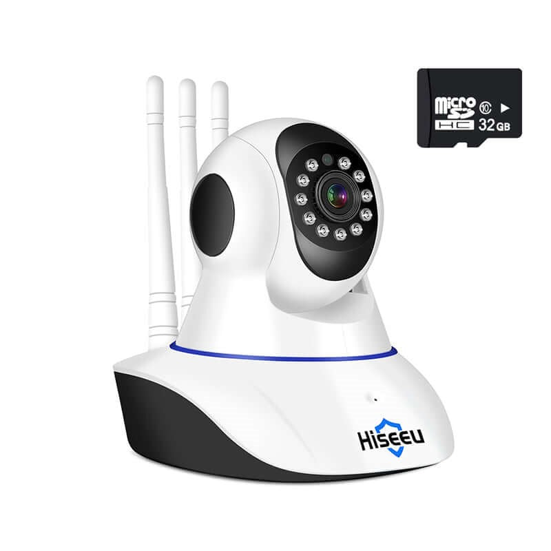 1080P wireless indoor PTZ WiFi security camera white