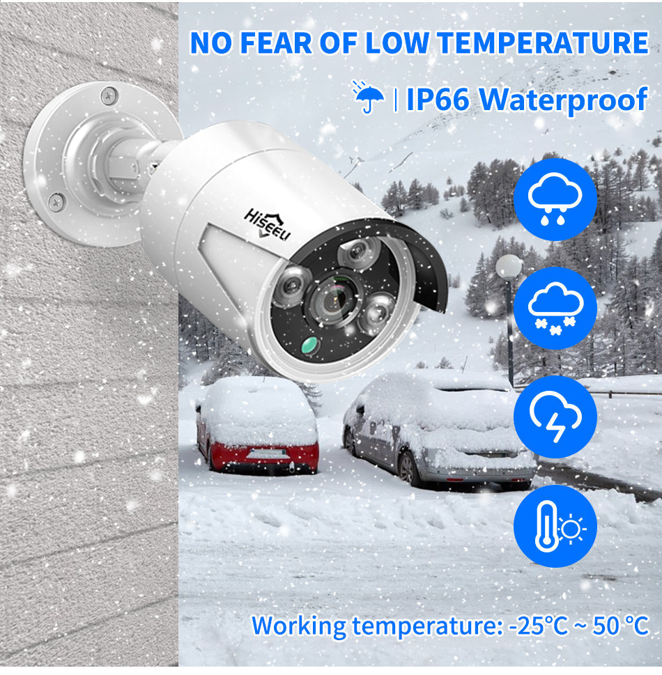 Security camera with power adapters