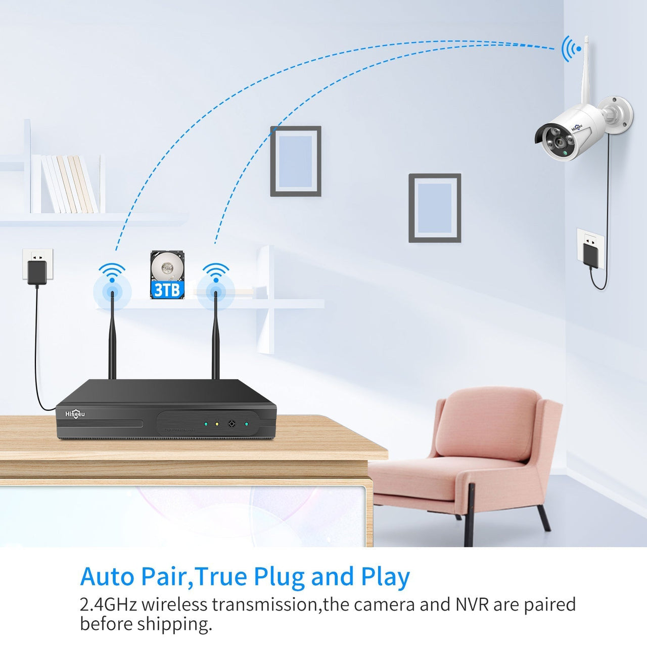 Hiseeu Wireless Security Camera System