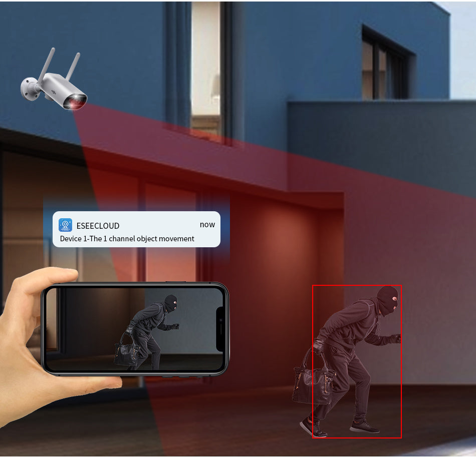 Solar charging security camera