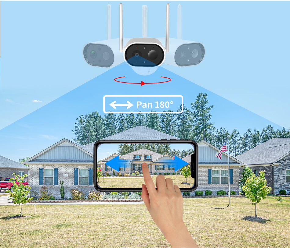 Home Security Camera Rechargeable Outdoor Waterproof Security Camera + 32GB Sd Card