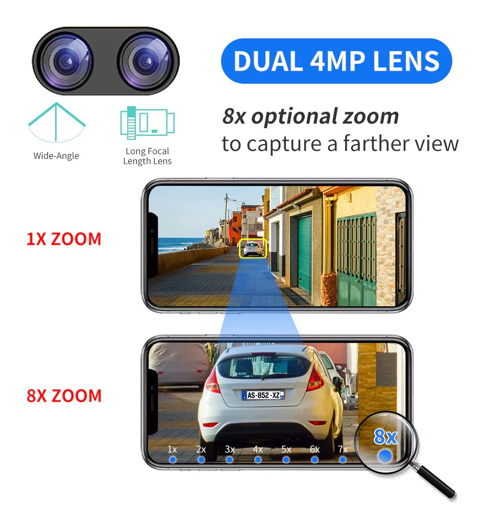 Hiseeu 4K 8MP PTZ IP Camera Outdoor WiFi