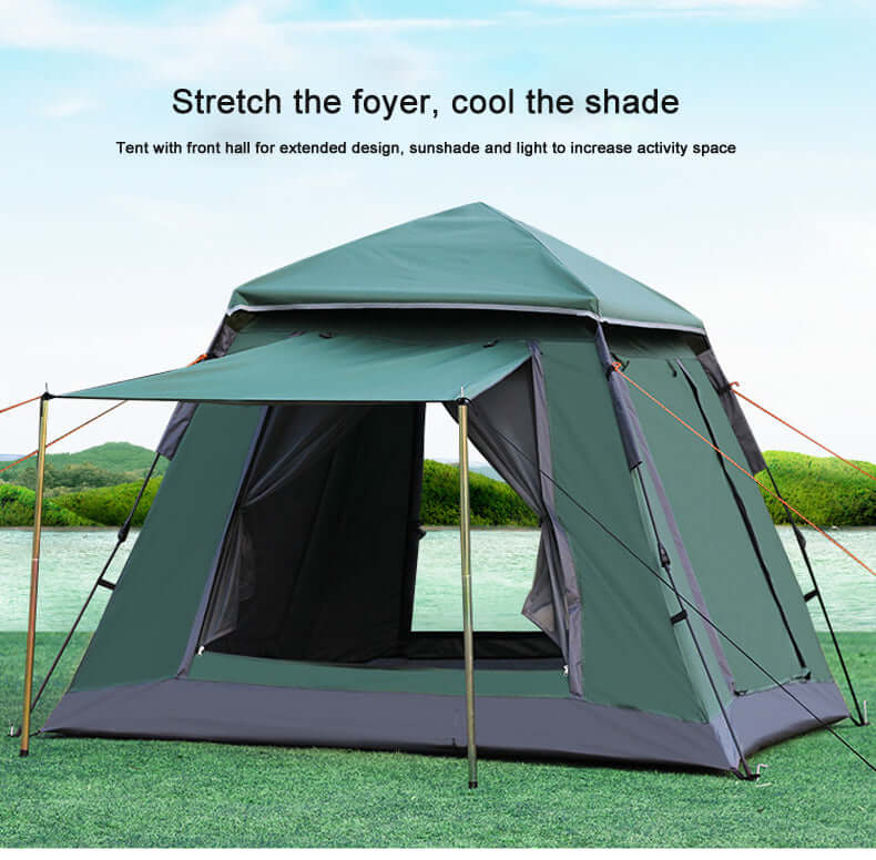 Outdoor tent in natural setting
