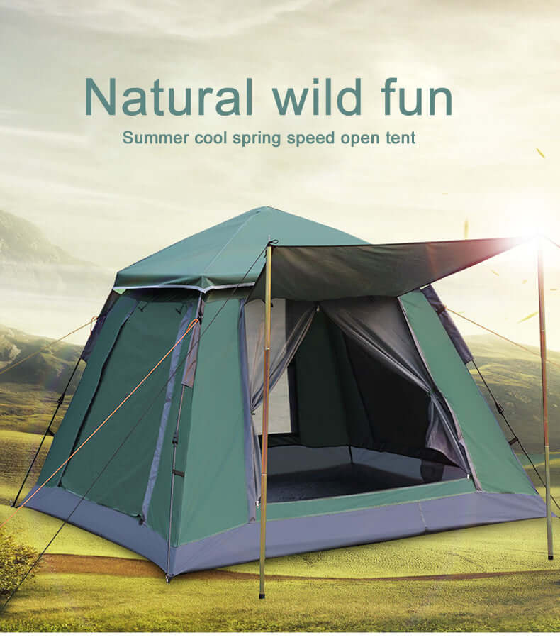 Camping tent with two way zipper