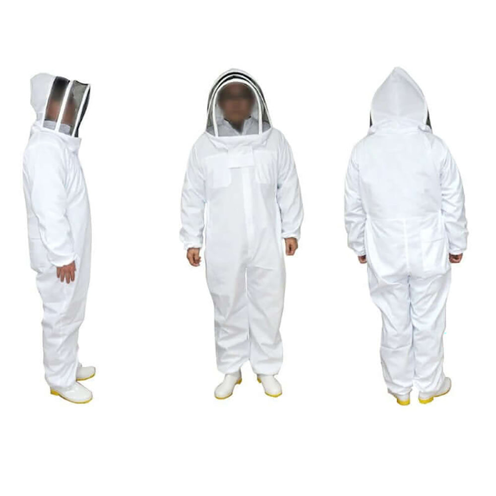 Back view of full body beekeeping suit