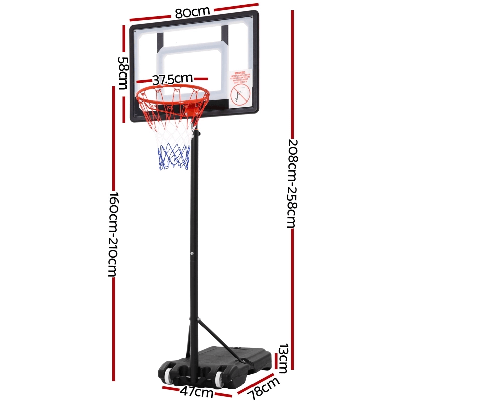 Basketball Hoop with stand Portable 2.1M