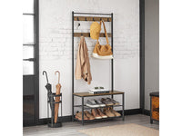 Thumbnail for Wooden Coat Rack with Shelves Hooks by VASAGLE