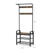 Thumbnail for VASAGLE Entryway Organizer with Bench and Coat Rack