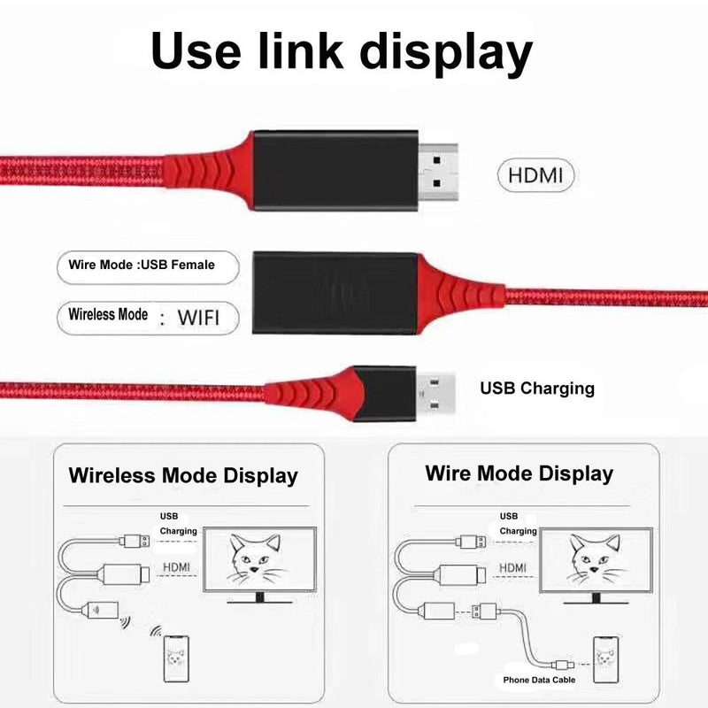 Lightning to HDMI Adapter Screen Mirror Cable
