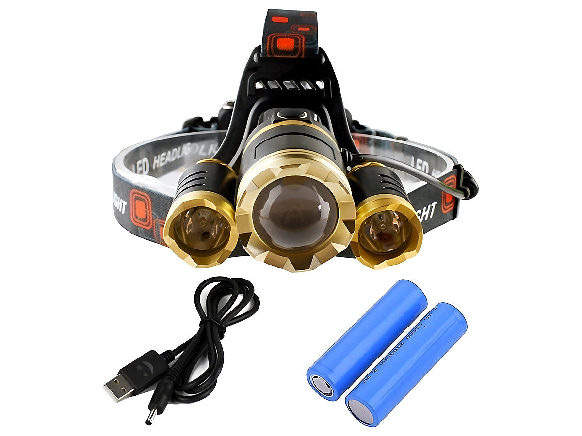 Rechargeable Waterproof Headlamp Flashlight