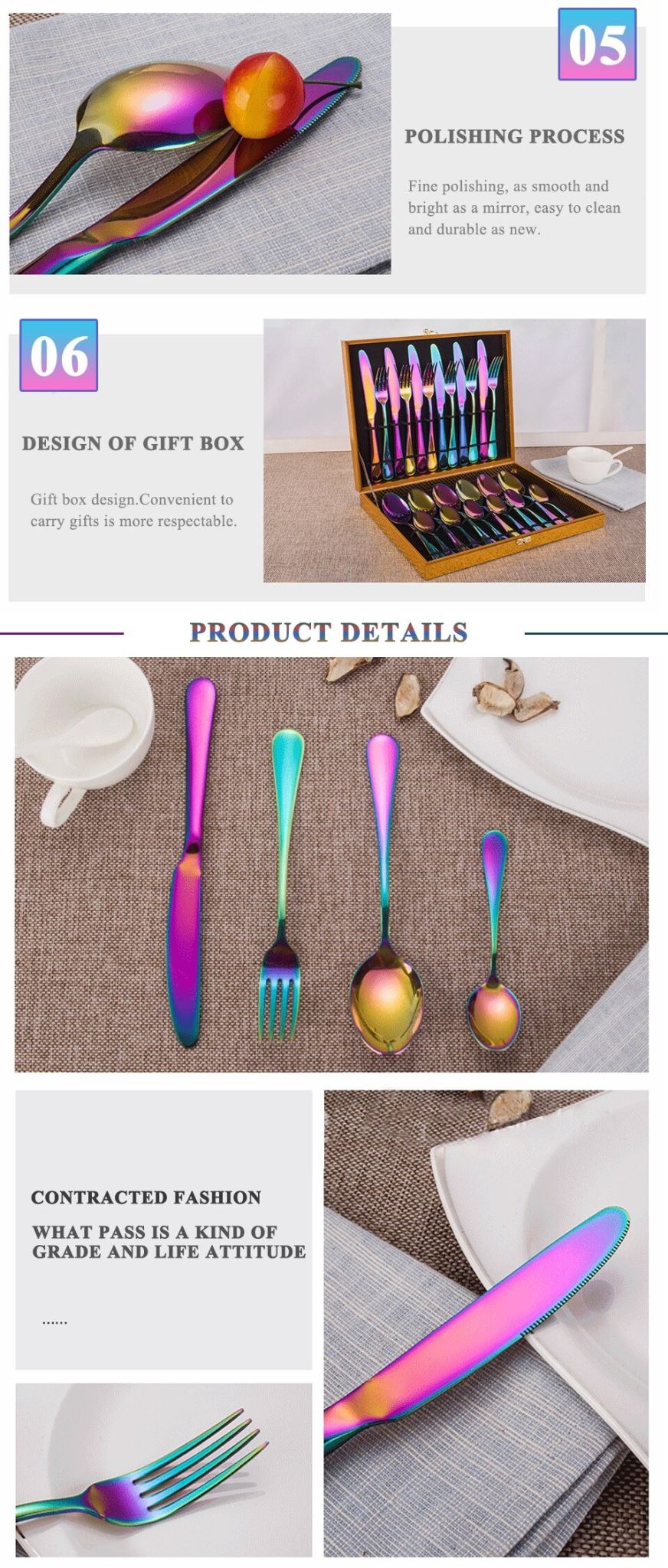 24 PCS Stainless Steel Cutlery Set