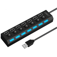 Thumbnail for USB hub 20 splitter with individual port activation switches