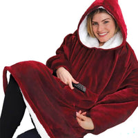 Thumbnail for Blanket hoodie folded showing plush texture