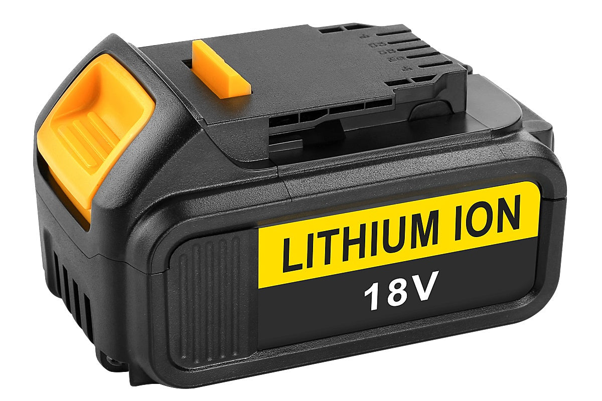 Battery label showing voltage and capacity