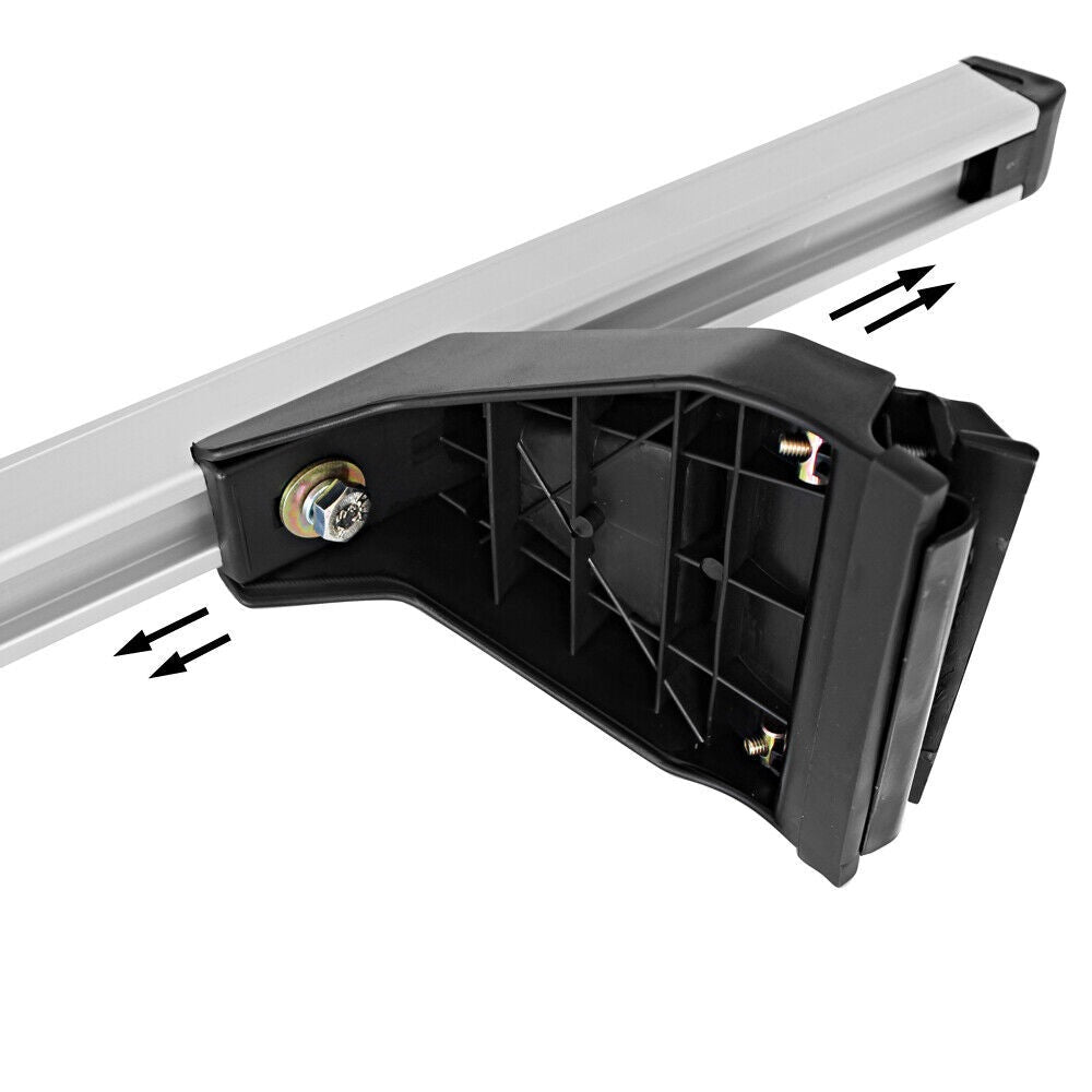 Car roof rack cross bar installed on 4WD gutter mount