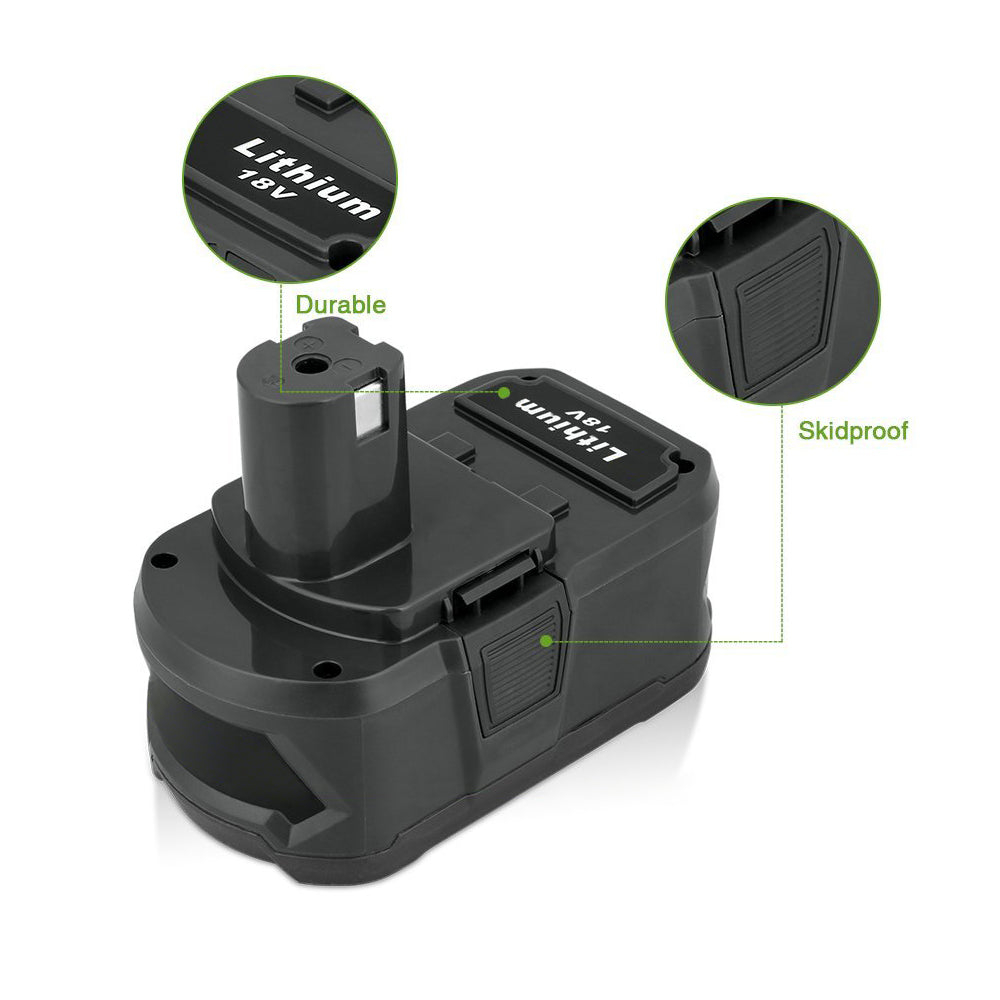 Ryobi battery with 6000mAh capacity label