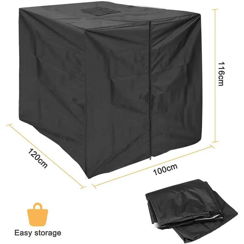 IBC tank cover protecting tank from rain and dust