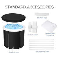 Thumbnail for Portable ice bath tub 300L showing drainage tap